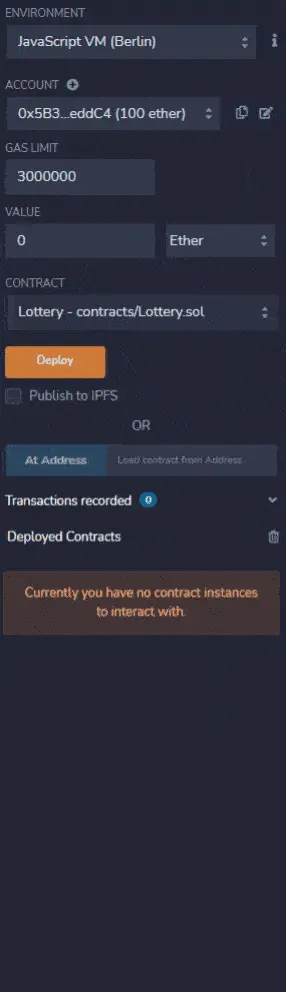 Deployed and Tested Contract